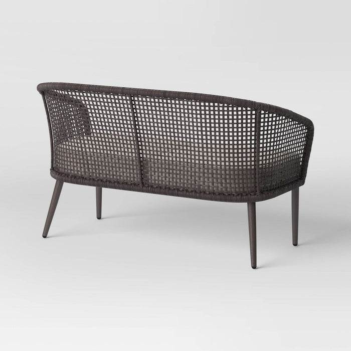 Weybridge Wicker Weave Patio Loveseat - Threshold™ (LOCAL PICKUP ONLY)