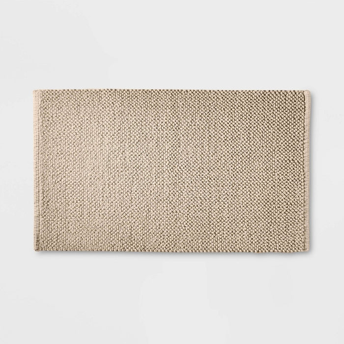 21"x34" Textured Bath Mat Sand - Casaluna™