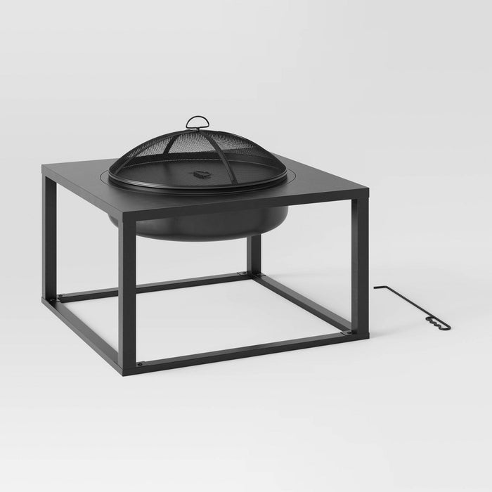 Raised Table Wood Burning Outdoor Fireplace with Spark Screen - Bond (LOCAL PICKUP ONLY)