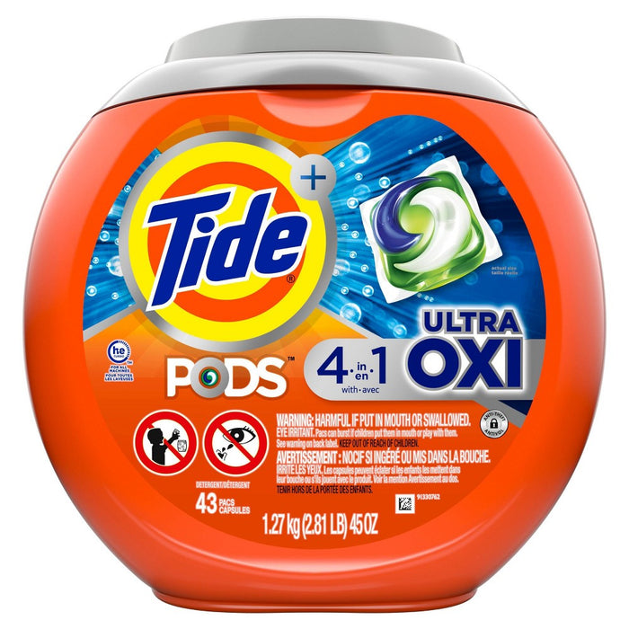 Tide Pods Ultra Oxi Laundry Detergent Pacs - 45oz/43ct