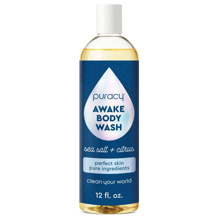 Puracy Natural Body Wash Shower Gel - Citrus & Sea Salt - 12 fl oz