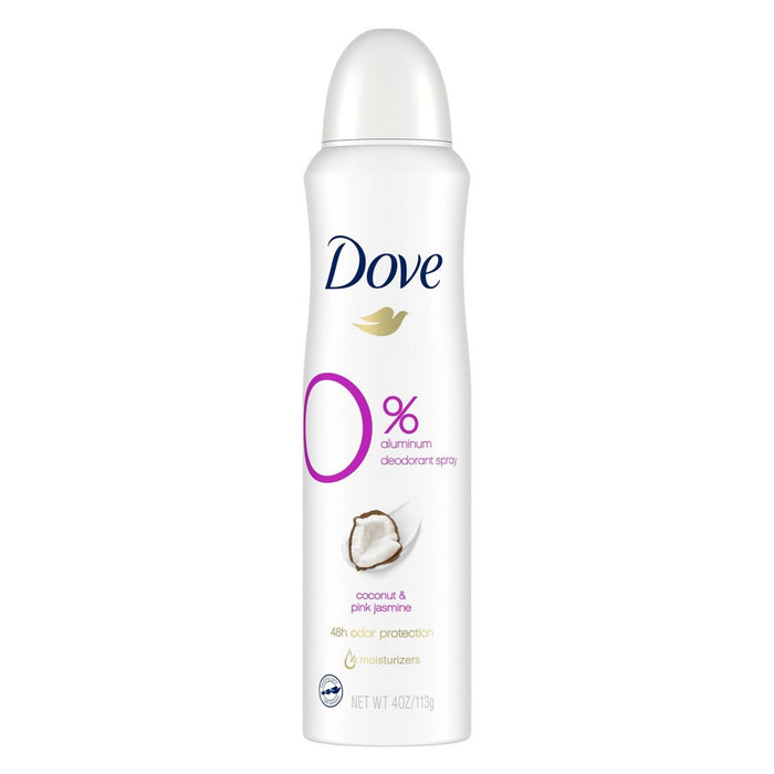 Dove Beauty 0% Aluminum Coconut & Pink Jasmine 48 Hour Deodorant Spray - 4oz
