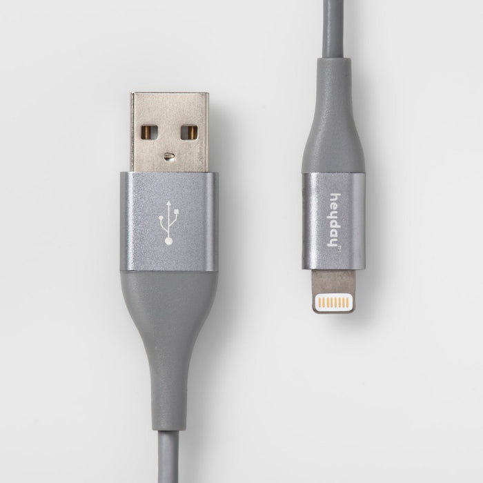 6' Lightning to USB-A Round Cable - heyday™ Gray/Silver6