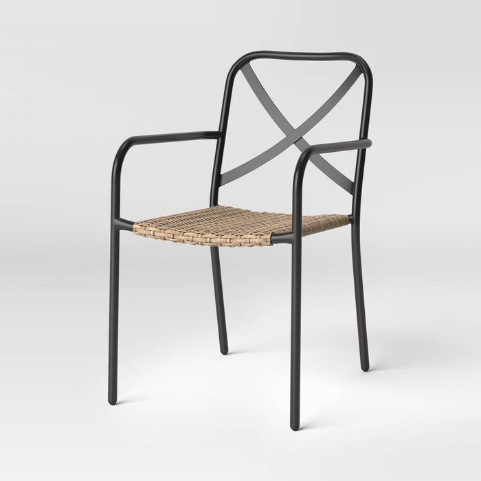 Wicker & Metal Stack Chair - Threshold™764053498626 (LOCAL PICKUP ONLY)