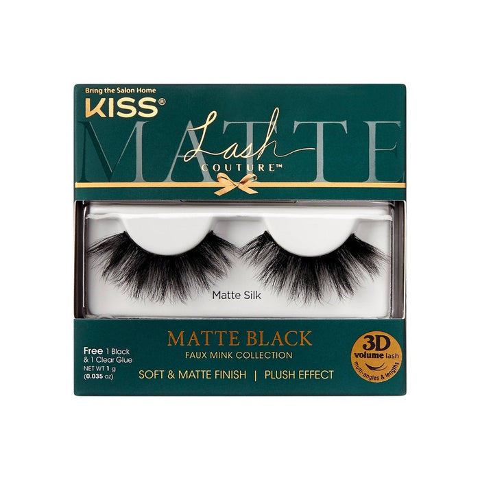 KISS Products False Eyelashes Couture - 3D Matte 01 - 2ct