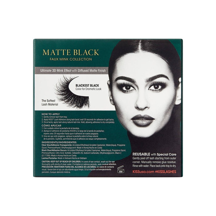 KISS Products False Eyelashes Couture - 3D Matte 01 - 2ct