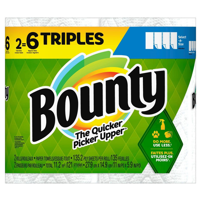 Bounty Select-A-Size Paper Towels - 2 Triple Rolls
