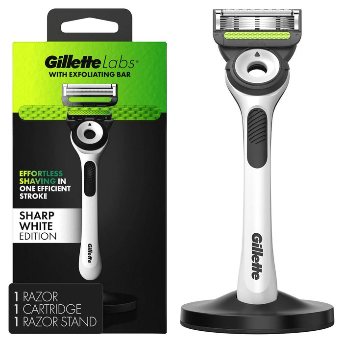 Gillette Labs Sharp White Razor w/ 1 Razor Blade Refill & Magnetic Stand *ADD 3 TO YOUR CART & 1 IS FREE!*