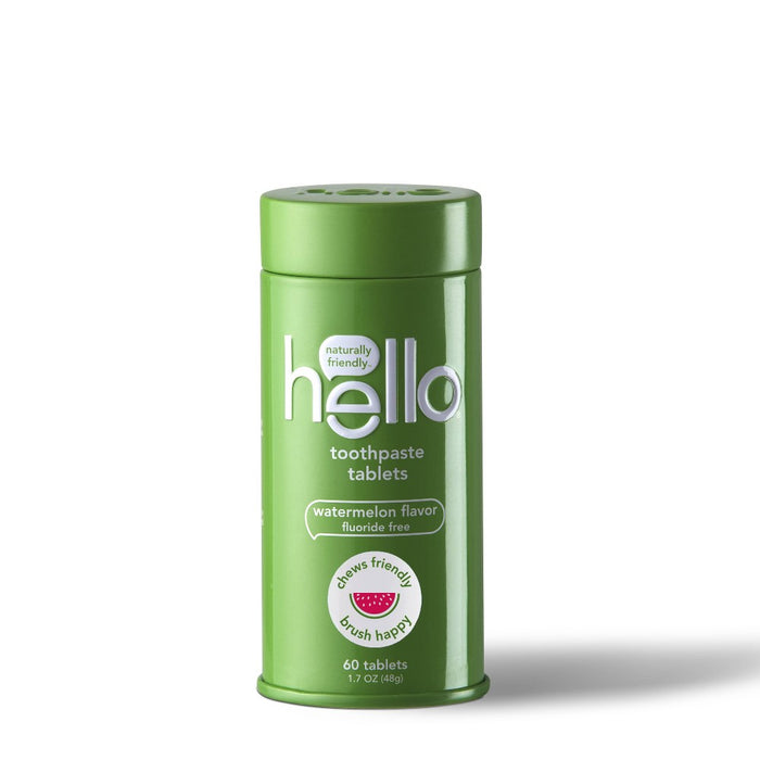 hello Kids' Watermelon Fluoride-Free Toothpaste Tablets - 3.04oz/60ct