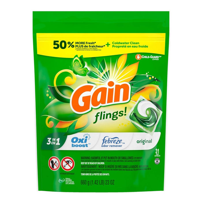 Gain Flings Laundry Detergent - Original - 31ct