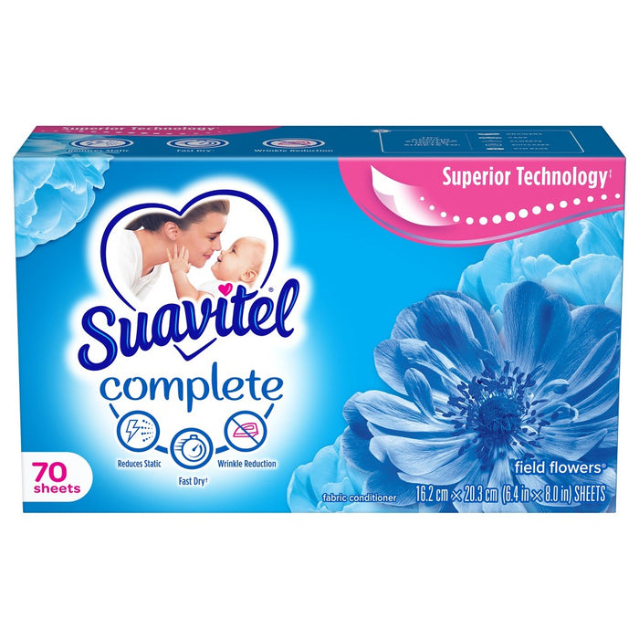 Suavitel Complete Dryer Sheets - Field Flowers - 70ct