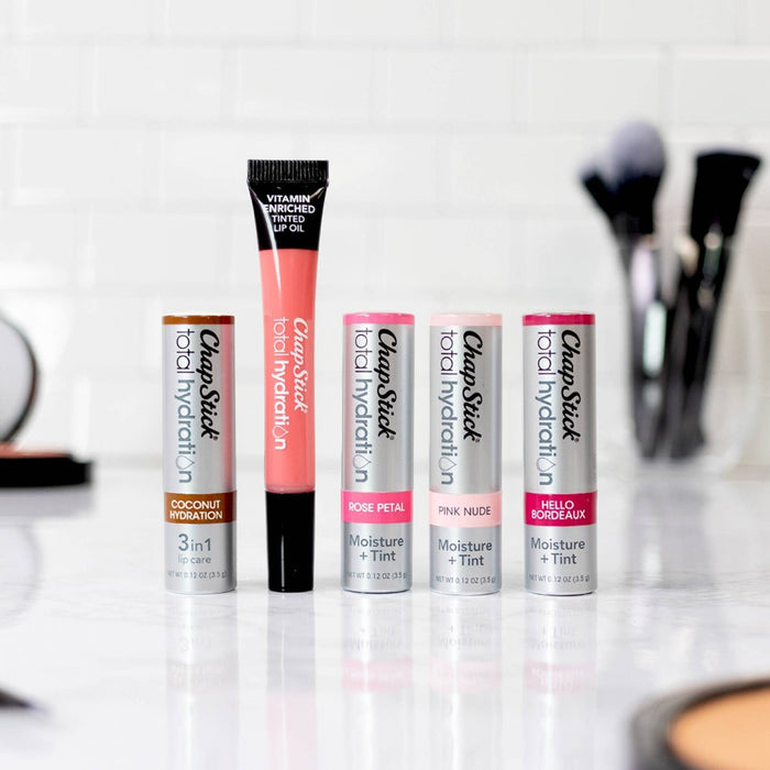 Chapstick Total Hydration Tinted Lip Oil - Nearly Nude - 0.12oz