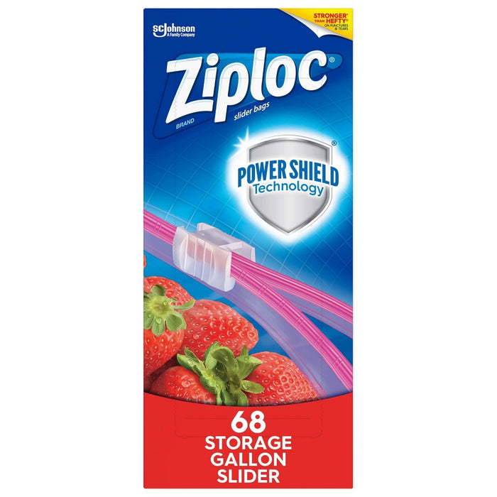 Ziploc Slider Storage Gallon Bags with Power Shield Technology - 68ct