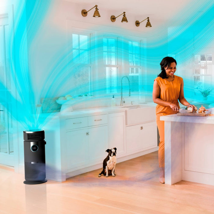 Shark 3-in-1 Air Purifier, Heater and Fan with NanoSeal HEPA, Cleansense IQ, Odor Lock, for 500 Sq. Ft, Gray, HC452