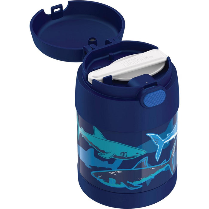 Thermos 10oz FUNtainer Food Jar with Spoon - Navy Sharks