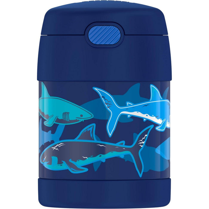 Thermos 10oz FUNtainer Food Jar with Spoon - Navy Sharks