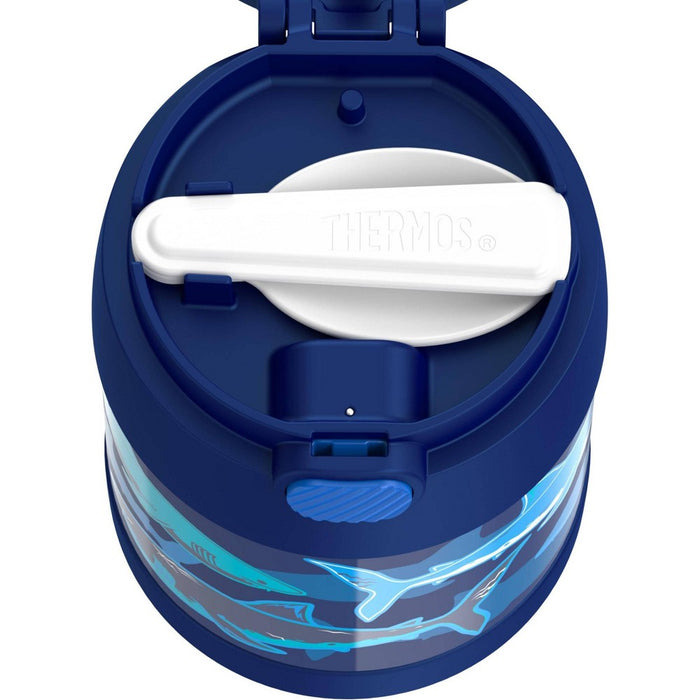 Thermos 10oz FUNtainer Food Jar with Spoon - Navy Sharks