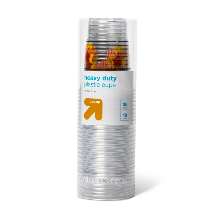 Fall Disposable Cup - Clear - 18oz/30ct - up & up™