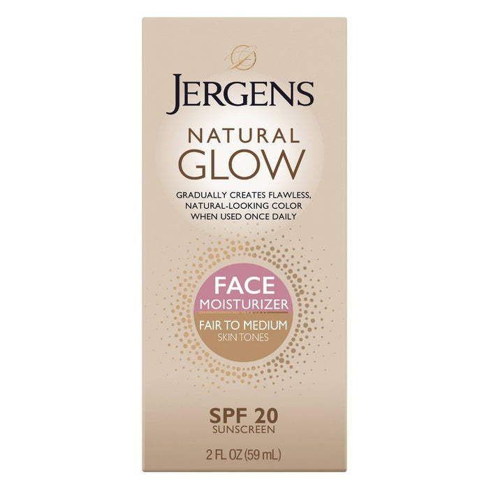 Jergens Natural Glow Face Moisturizer Fair To Medium Tone,EXP:04/2025 - SPF 20