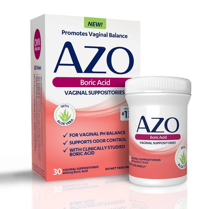 AZO Boric Acid with Aloe Vaginal Insert Washes - 30ct