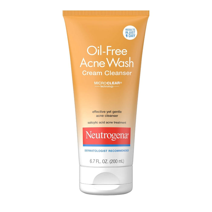 Neutrogena Oil-Free Acne Face Wash Cream Cleanser - 6.7 fl oz *NEW*