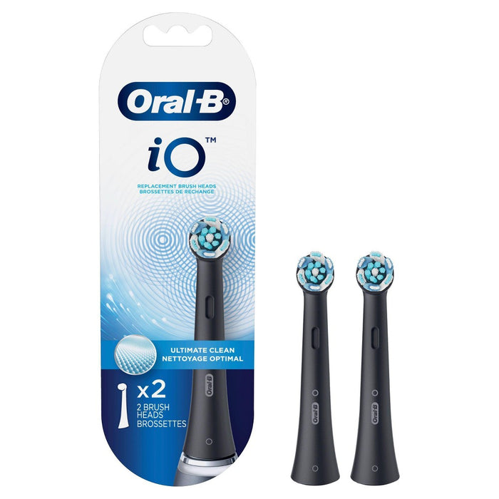 Oral-B iO Ultimate Clean Replacement Brush Heads - Black - 2ct damaged package
