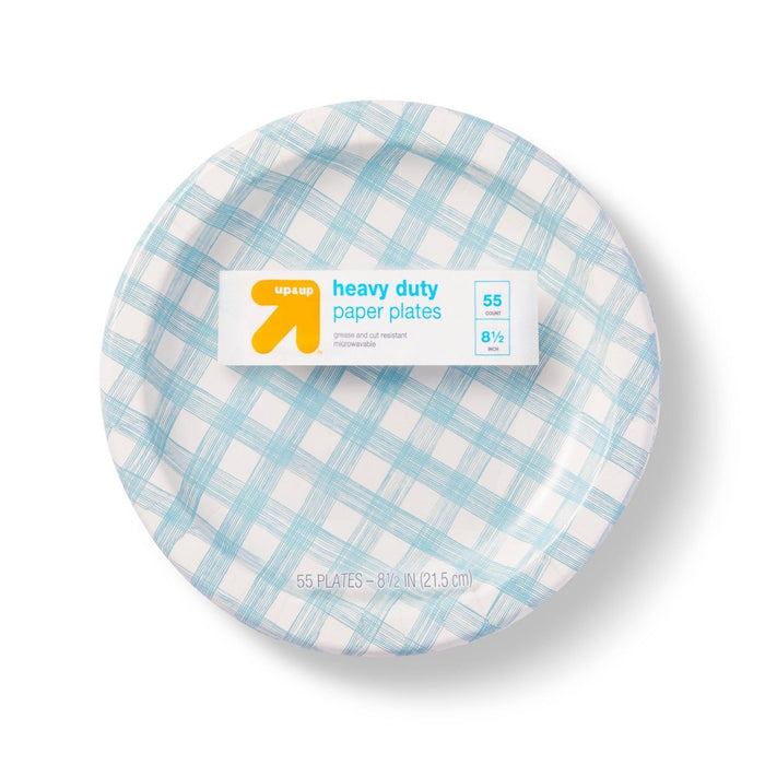 Line Plaid Paper Plates 8.5" - 55ct - up & up™.......