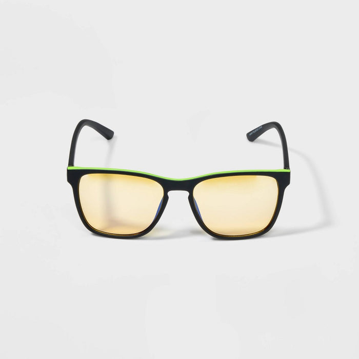 Kids' Gaming Blue Light Square Glasses - Cat & Jack™ Black