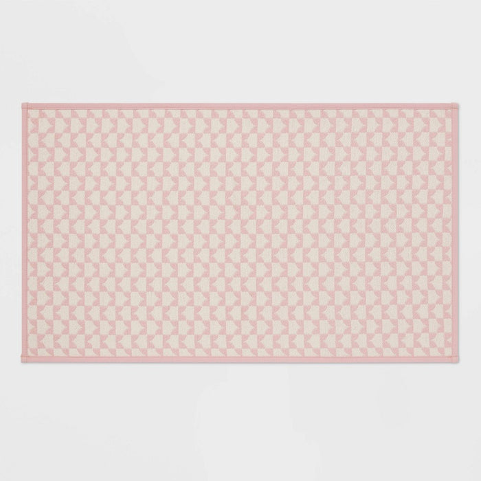 34" x 20" Geo Kitchen Rug Pink - Threshold™