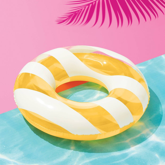 Kids' Pool Float Cabana Yellow Striped - Sun Squad™