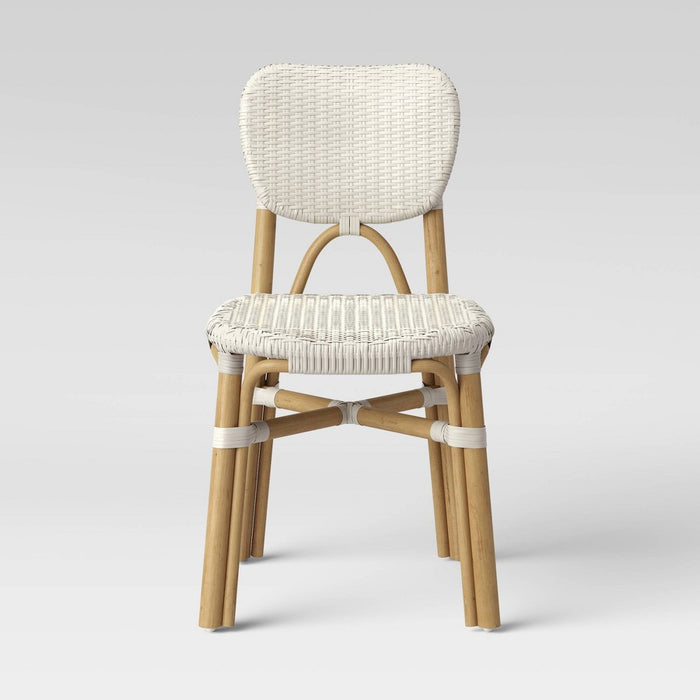 Canton Rattan and Woven Dining Chair White - Threshold™5 (LOCAL PICKUP ONLY)
