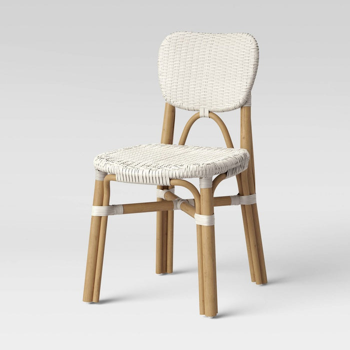 Canton Rattan and Woven Dining Chair White - Threshold™5 (LOCAL PICKUP ONLY)