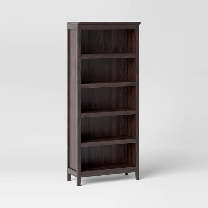 72" Carson 5 Shelf Bookcase Espresso - Threshold™ (LOCAL PICKUP ONLY)