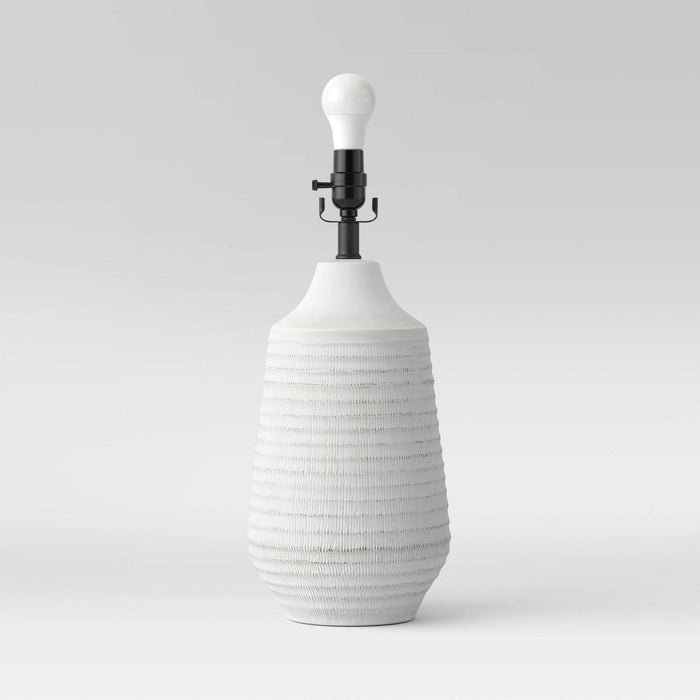 Large Textured Ceramic Lamp Base White - Threshold™ (LOCAL PICKUP ONLY)