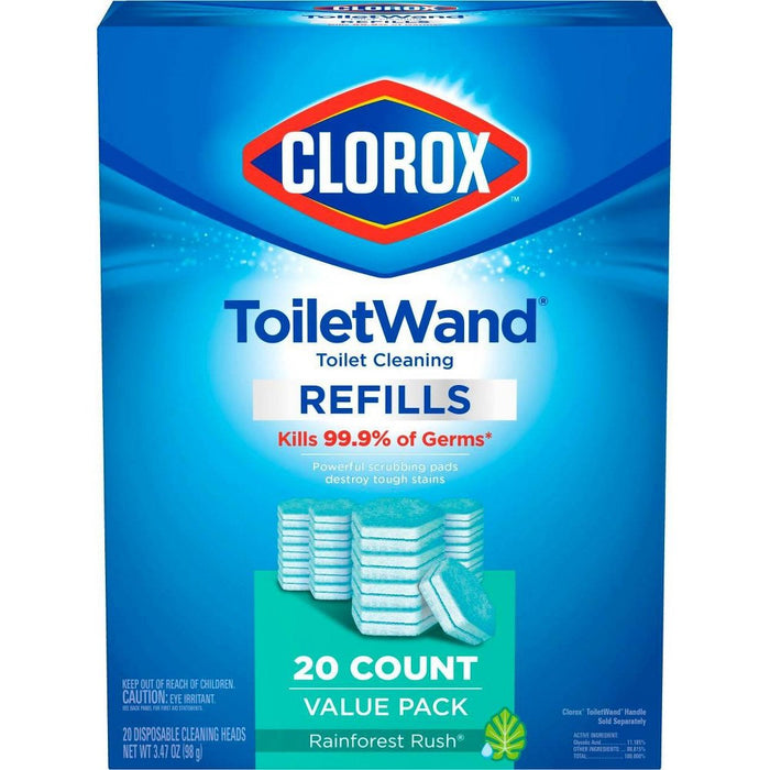 Clorox ToiletWand Disinfecting Refills Disposable Wand Heads - Rainforest Rush - 20ct