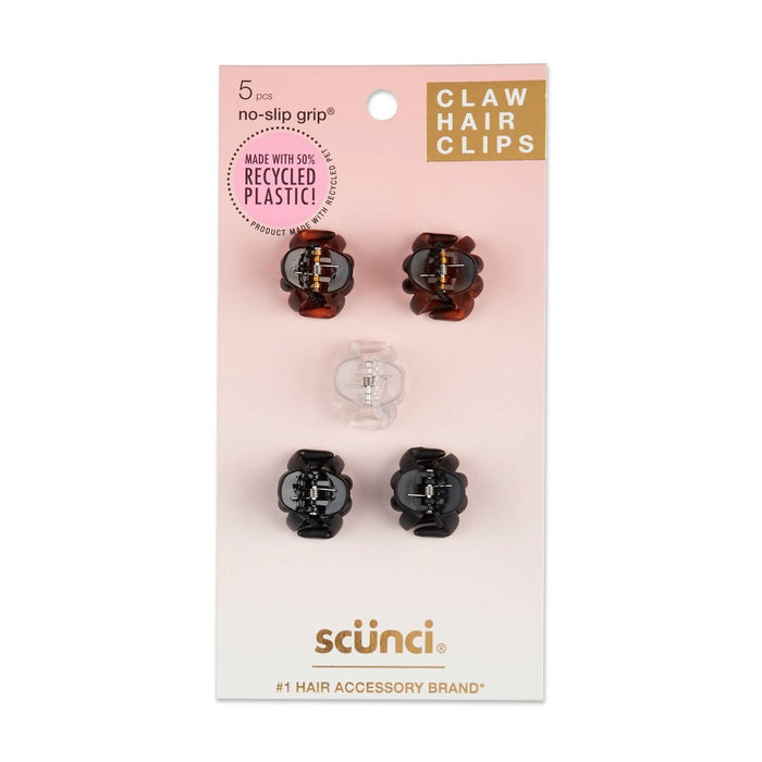 scunci No Slip Grip Octopus Jaw Clips - 5ct