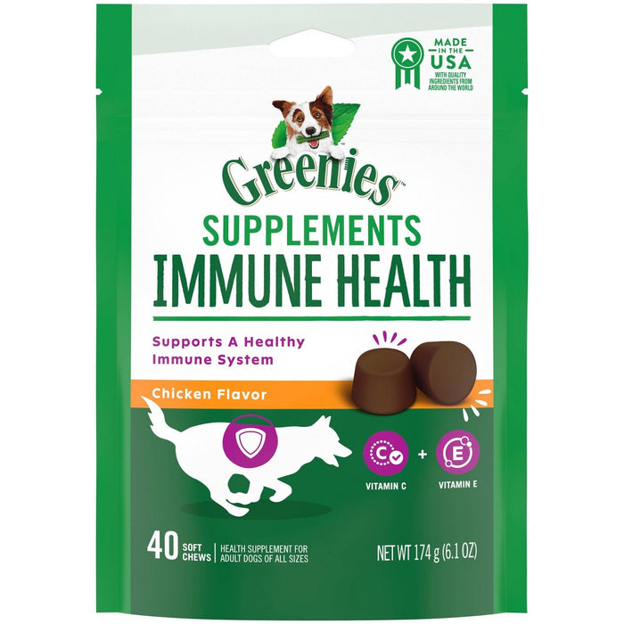 Greenies Immune Health Supplements for Adult & Senior Dogs - Chicken - 40ct