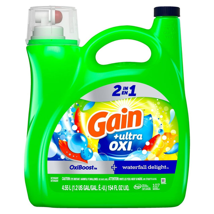 Gain Liquid Oxi Waterfall Laundry Detergent - 154 fl oz