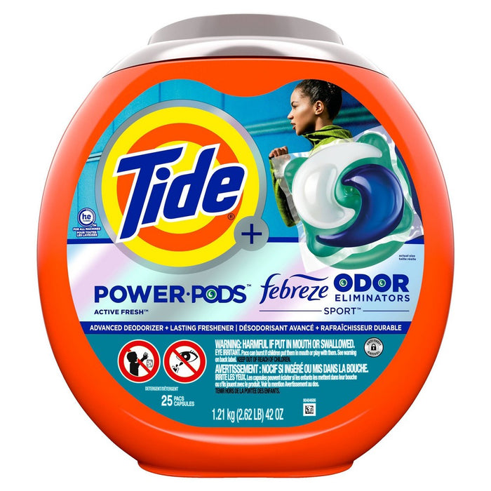 Tide Febreze Odor Laundry Detergent - Sport - 25ct