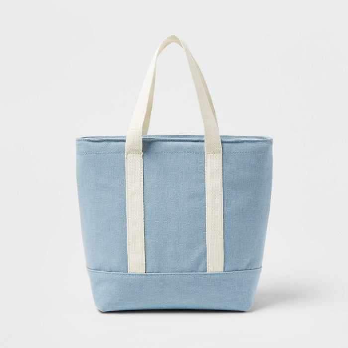 Solid Canvas Lunch Tote Blue - Threshold™