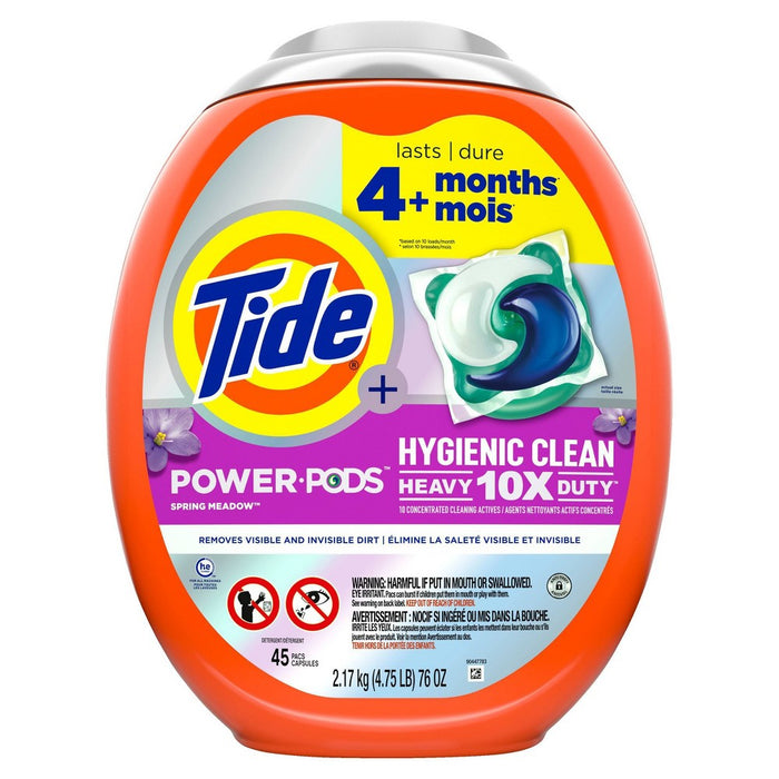 Tide Power Pods Clean Laundry Detergent - Spring Meadow - 76oz/45ct3