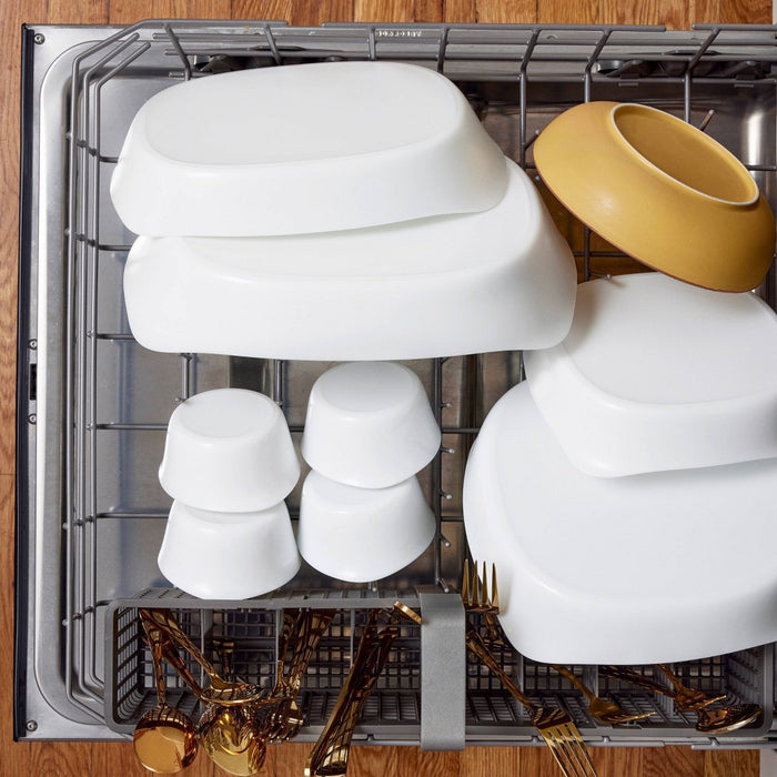 Rubbermaid DuraLite Glass Bakeware, 6pc Set, Baking Dishes, Casserole Dishes, and Ramekins, Assorted Sizes (No Lids)