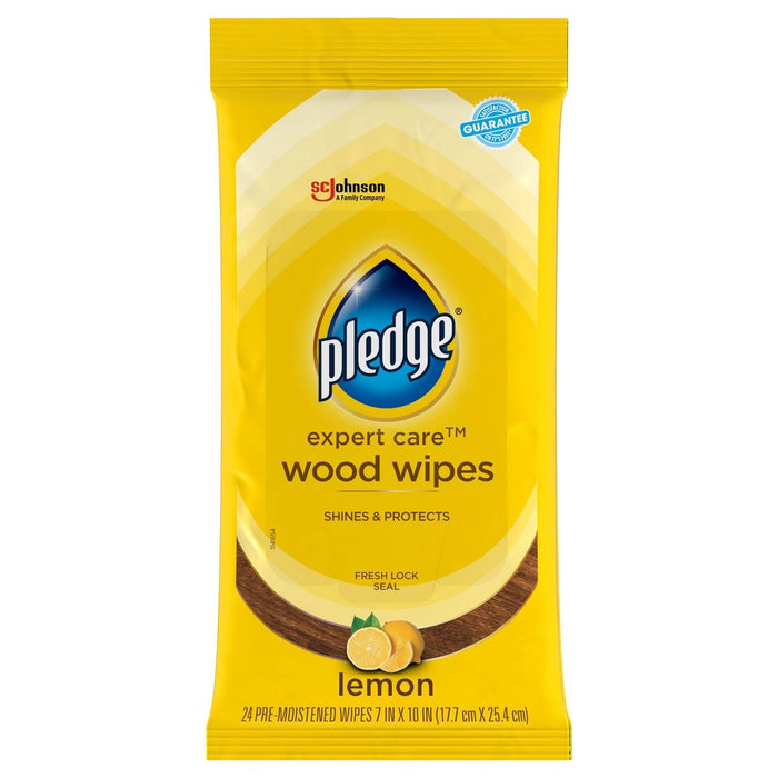 Pledge Enhancing Wipes Lemon - 24ct
