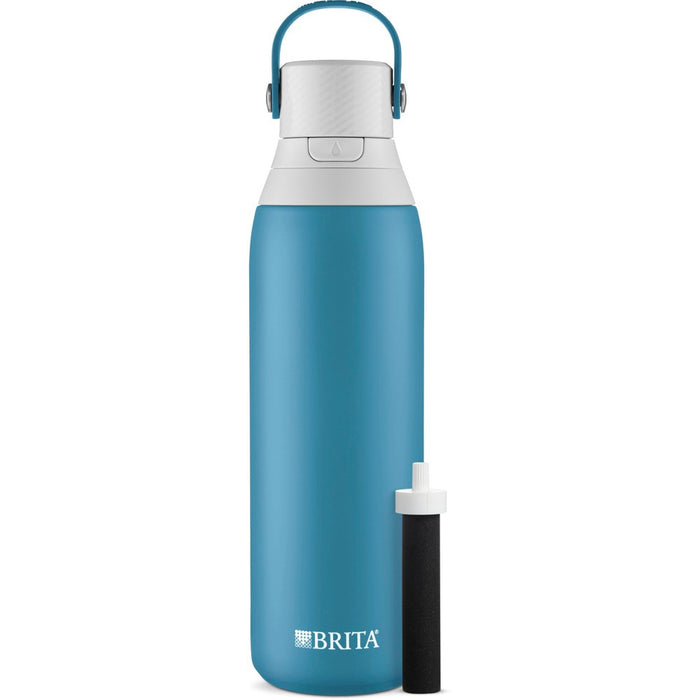 Brita Premium 20oz Double Wall Insulated Water Bottle with Filter - Blue