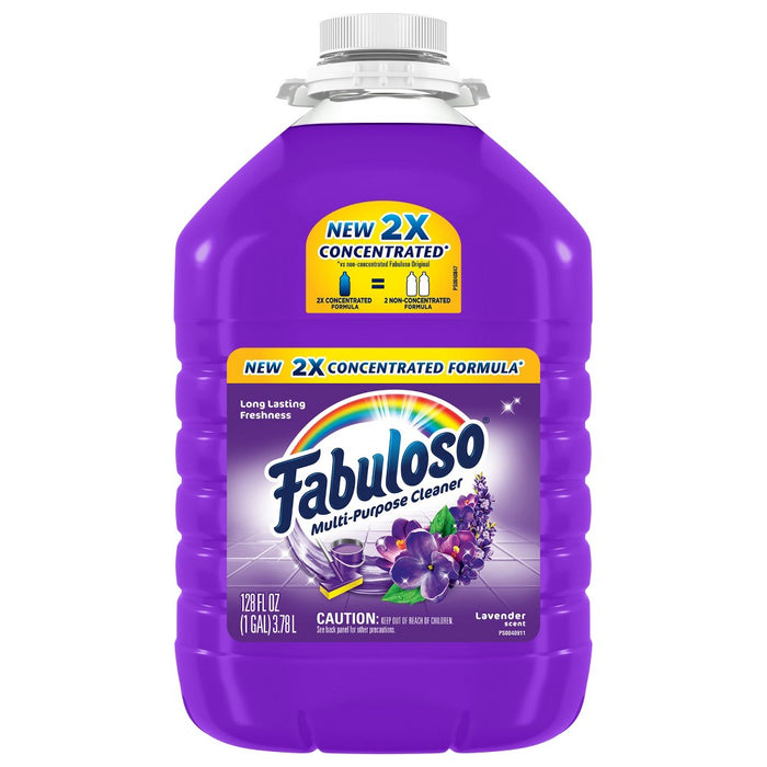 Fabuloso Multi-Purpose Cleaner - 2X Concentrated Formula - Lavender Scent - 128 fl oz