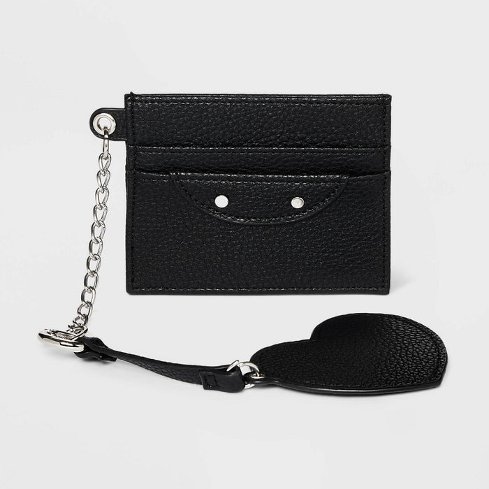 Card Case with Keychain - Wild Fable™ Black