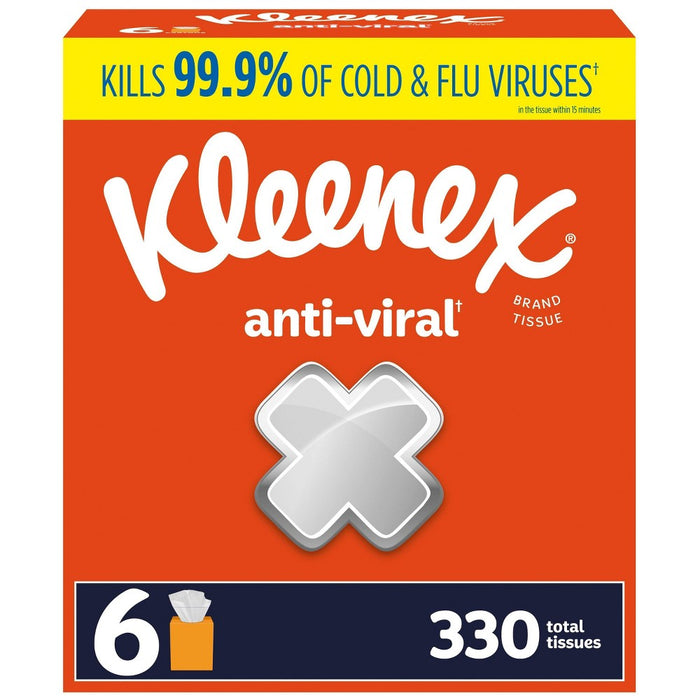 Kleenex Anti-Viral 3-Ply Facial Tissue - 6pk/55ct