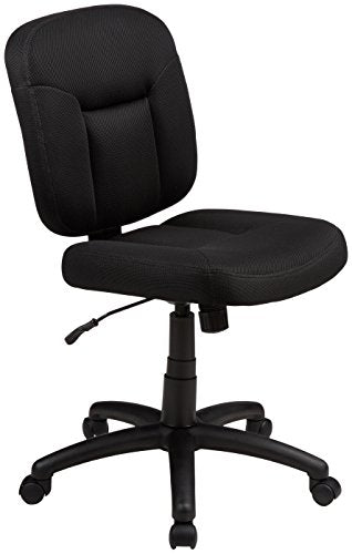 Amazon Basics Upholstered, Low-Back, Adjustable, Swivel Office Desk Chair, Black (B00XBC3J84) (LOCAL PICKUP ONLY)