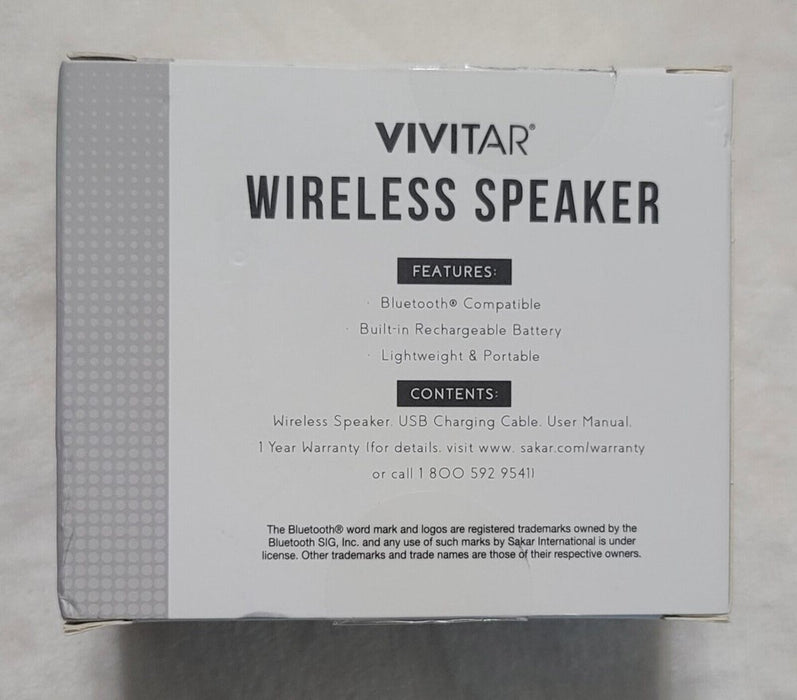 Vivitar Wireless Speaker - Bluetooth - White
