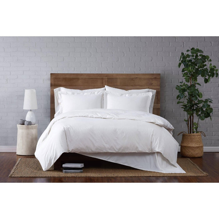 2pc Twin Classic Cotton Duvet Set White - Brooklyn Loom